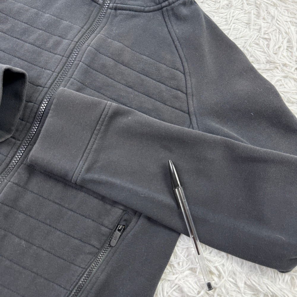 Lululemon Sweater Womens 4 Black Fleece Be True Hoodie Sweatshirt Full Zip - Picture 3 of 10